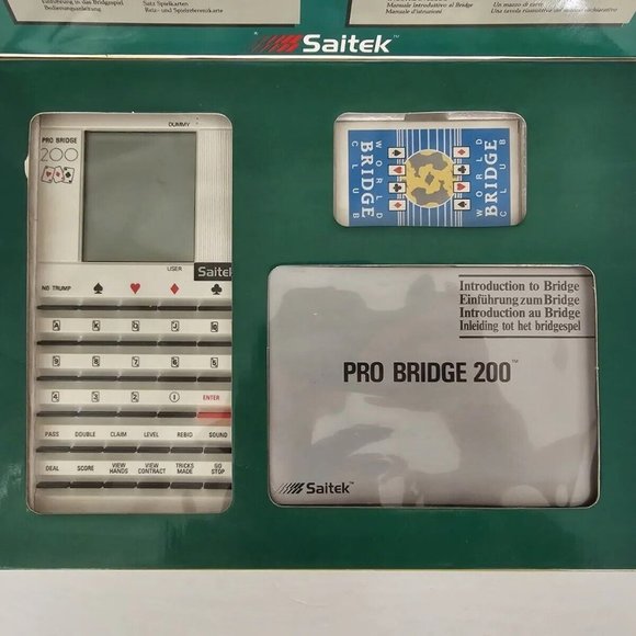 Saitek Pro Bridge 200 Advanced Bridge Computer Game 1989 Vintage Tested & Works - Picture 3 of 11